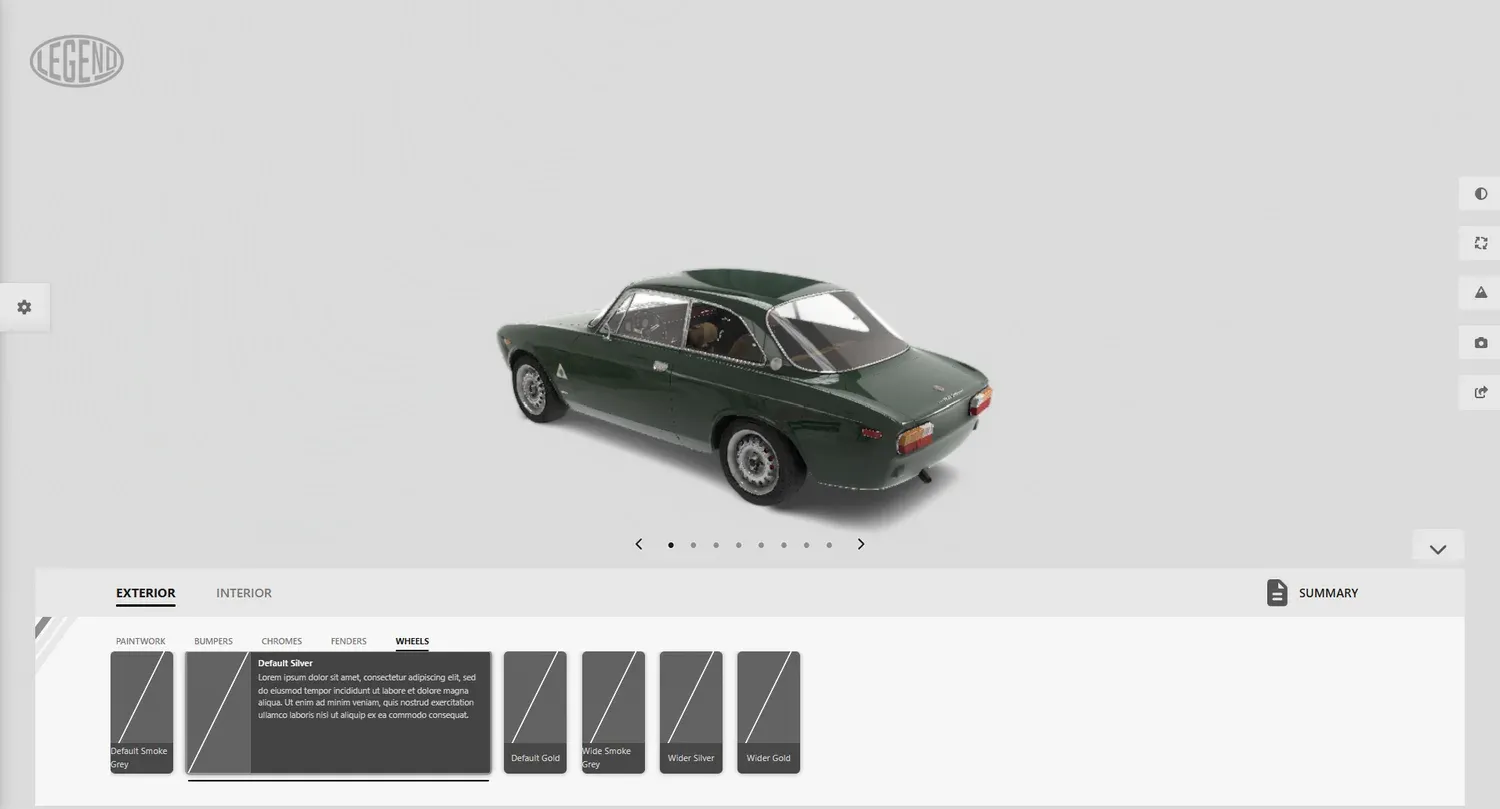 Alfa Romeo GTV — exterior and wheel options