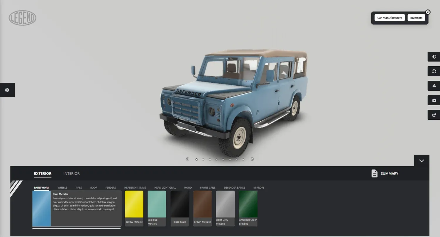 Land Rover Defender 110 — exterior configuration